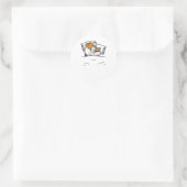 Wire Fox Terrier Sleep Shirt Runder Aufkleber (Tasche)