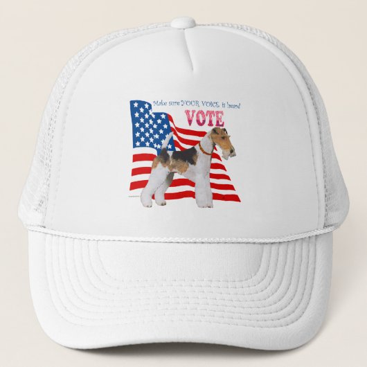 Wire Fox Terrier STIMME Truckerkappe (Vorderseite)