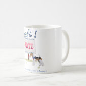 Wire Fox Terrier Stimmstimme Kaffeetasse (VorderseiteRechts)