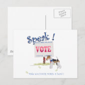Wire Fox Terrier Stimmstimme Postkarte (Vorne/Hinten)