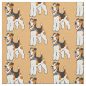 Wire Fox Terrier Stoff (Muster)