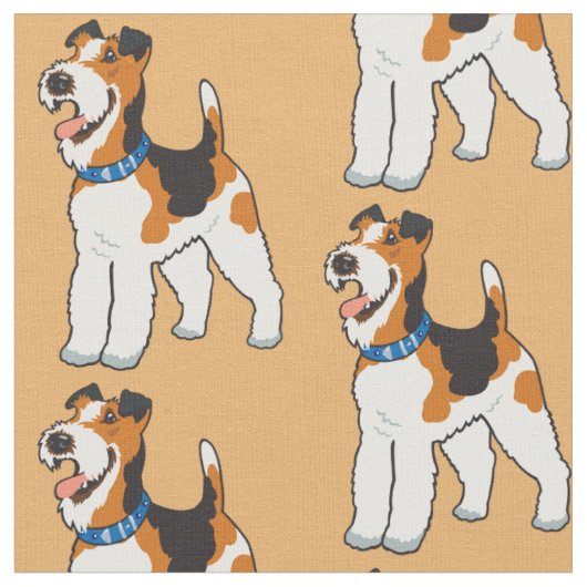 Wire Fox Terrier Stoff (Nahaufnahme)