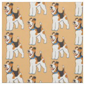 Wire Fox Terrier Stoff (Muster)