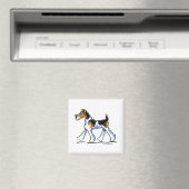 Wire Fox Terrier Trot Magnet (In Situ (Geschirrspüler))