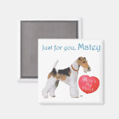 Wire Fox Terrier Valentine Magnet (Vorderseite/Rückseite)