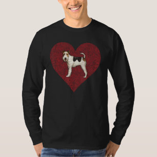 Wire Fox Terrier Valentinstag Dog Liebe Fingerpri T-Shirt