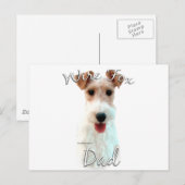 Wire Fox Terrier Vater 2 Postkarte (Vorne/Hinten)