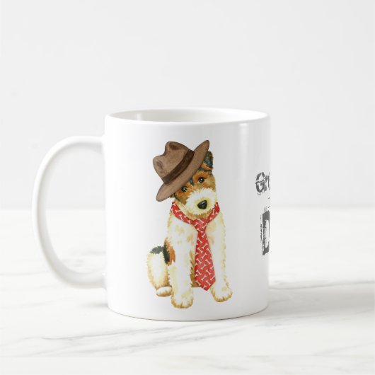 Wire Fox Terrier Vater Kaffeetasse (Links)
