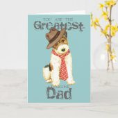 Wire Fox Terrier Vater Karte (Gelbe Blume)