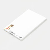 Wire Fox Terrier Vater Post-it Klebezettel (angewinkelt)