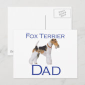 Wire Fox Terrier Vatertag Postkarte (Vorne/Hinten)