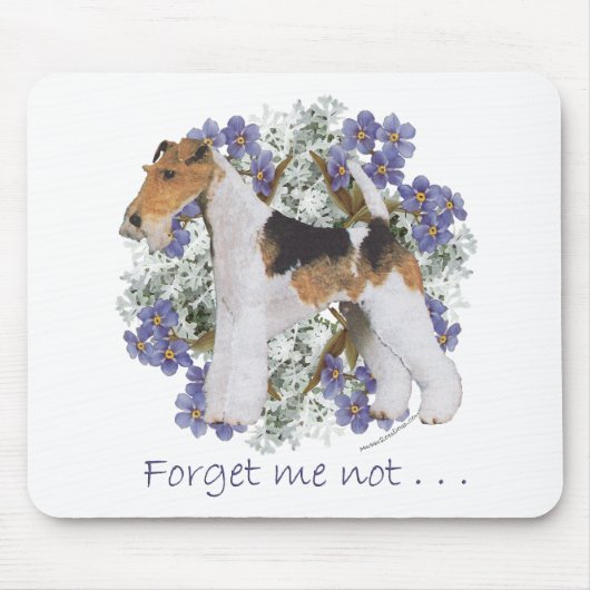 Wire Fox Terrier Vergiss-Me-not Mousepad (Vorne)