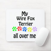 Wire Fox Terrier Walks Design Mousepad (Mit Mouse)