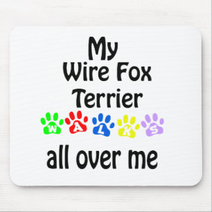 Wire Fox Terrier Walks Design Mousepad