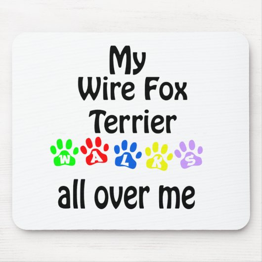 Wire Fox Terrier Walks Design Mousepad (Vorne)
