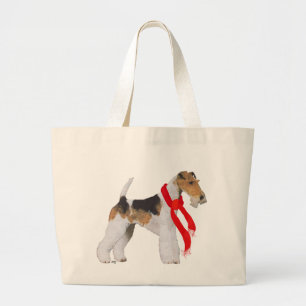 Wire Fox Terrier Weihnachten Jumbo Stoffbeutel