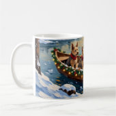 Wire Fox Terrier Weihnachtsboot Urlaub Kaffeetasse (Links)