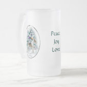 Wire Fox Terrier Weihnachtsgeschenke Mattglas Bierglas (Vorderseite Links)