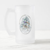 Wire Fox Terrier Weihnachtsgeschenke Mattglas Bierglas (Links)