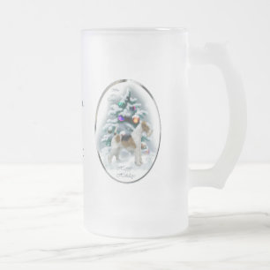 Wire Fox Terrier Weihnachtsgeschenke Mattglas Bierglas