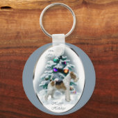 Wire Fox Terrier Weihnachtsgeschenke Schlüsselanhänger (Vorderseite)