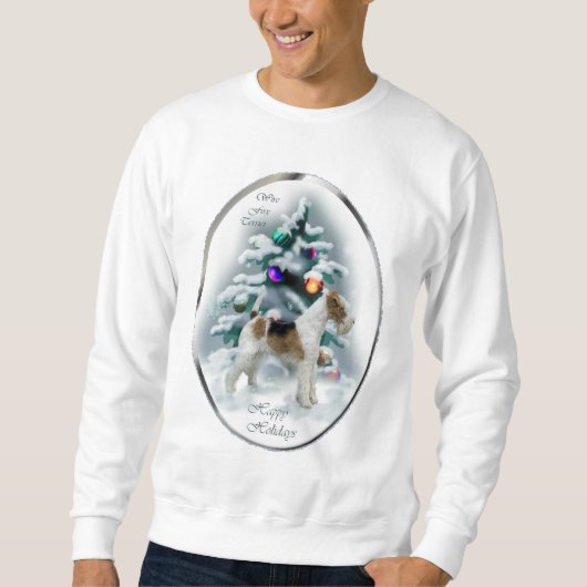 Wire Fox Terrier Weihnachtsgeschenke Sweatshirt (Vorderseite)