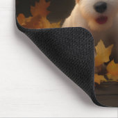 Wire Fox Terrier Welpe Autumn Delight Pumpkin Mousepad (Ecke)
