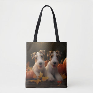 Wire Fox Terrier Welpe Autumn Delight Pumpkin Tasche