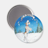 Wire Fox Terrier Winter Magnet (Vorderseite/Rückseite)