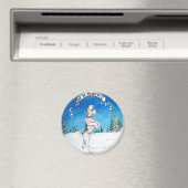 Wire Fox Terrier Winter Magnet (In Situ (Geschirrspüler))