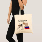 Wire Fox Terrier zurück in die Schule Tragetasche (Vorderseite (Produkt))