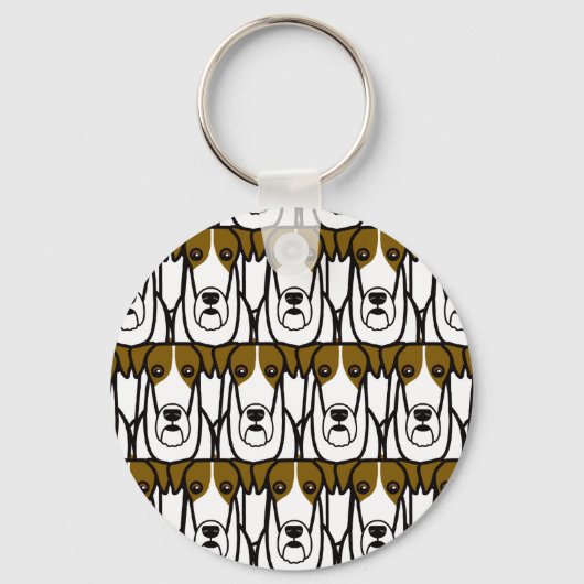 Wire Fox Terriers Schlüsselanhänger (Vorderseite)