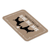 Wire Fox Terriers Wedding speichern das Datum Magnet (Rechte Seite)