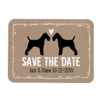 Wire Fox Terriers Wedding speichern das Datum