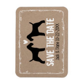 Wire Fox Terriers Wedding speichern das Datum Magnet (Vertikal)