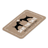 Wire Fox Terriers Wedding speichern das Datum Magnet (Linke Seite)