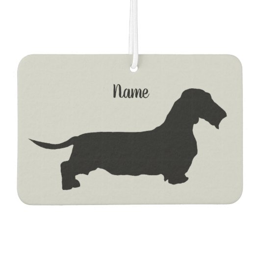 Wire Hair Dachshund Air Freshener Autolufterfrischer (Vorderseite)