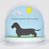 Wire Hair Dachshunnd Snow Globe Schneekugeln (Vorderseite)