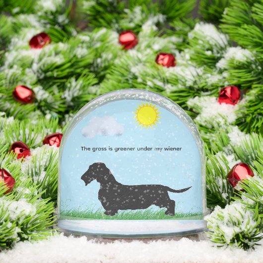 Wire Hair Dachshunnd Snow Globe Schneekugeln (Weihnachten)