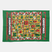 Wire Hair Dackel Dog Countdown Weihnachtsfest Geschirrtuch (Horizontal)