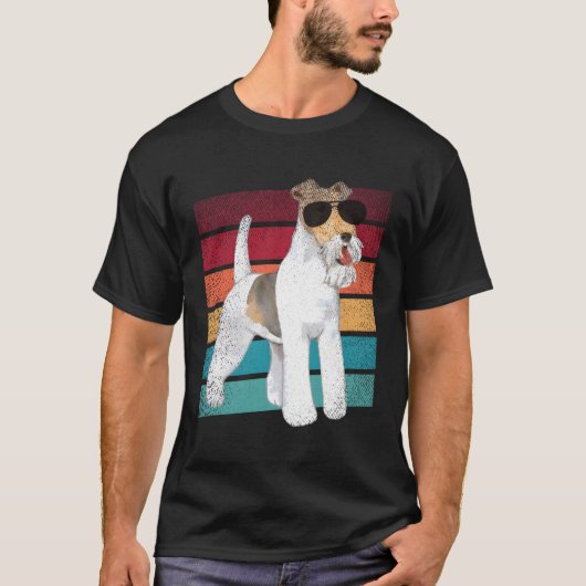Wire Hair Fox Terrier Dog Funny Mama Vater Kleidun T-Shirt (Vorderseite)