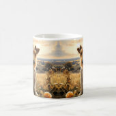 Wire Hair Fox Terrier im Herbst Landschaft Kaffeetasse (Mittel)