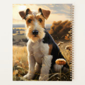 Wire Hair Fox Terrier im Herbst Landschaft Planer (Rückseite)