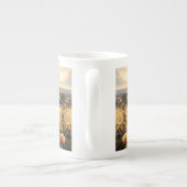 Wire Hair Fox Terrier im Herbst Landschaft Porzellantasse (Rückseite)