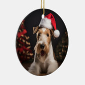 Wire Hair Fox Terrier Keramik Ornament (Rechts)