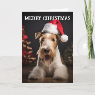 Wire Hair Fox Terrier Weihnachtskarte Karte