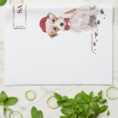 Wire Haired Jack Russell Funny Christmas Dog Geschirrtuch (Gefaltet)