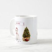 Wire Haired Jack Russell Funny Christmas Dog Kaffeetasse (Vorderseite Links)