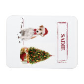 Wire Haired Jack Russell Funny Christmas Dog Magnet (Horizontal)