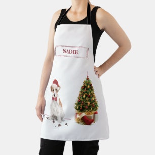 Wire Haired Jack Russell Funny Christmas Dog Schürze